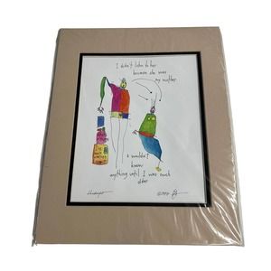 Brian Andreas 1997 Signed Story People Print‎ Hindsight Matted No Frame